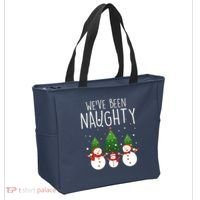 We've Been Naughty Christmas Snowman Tote Bag thumb 2
