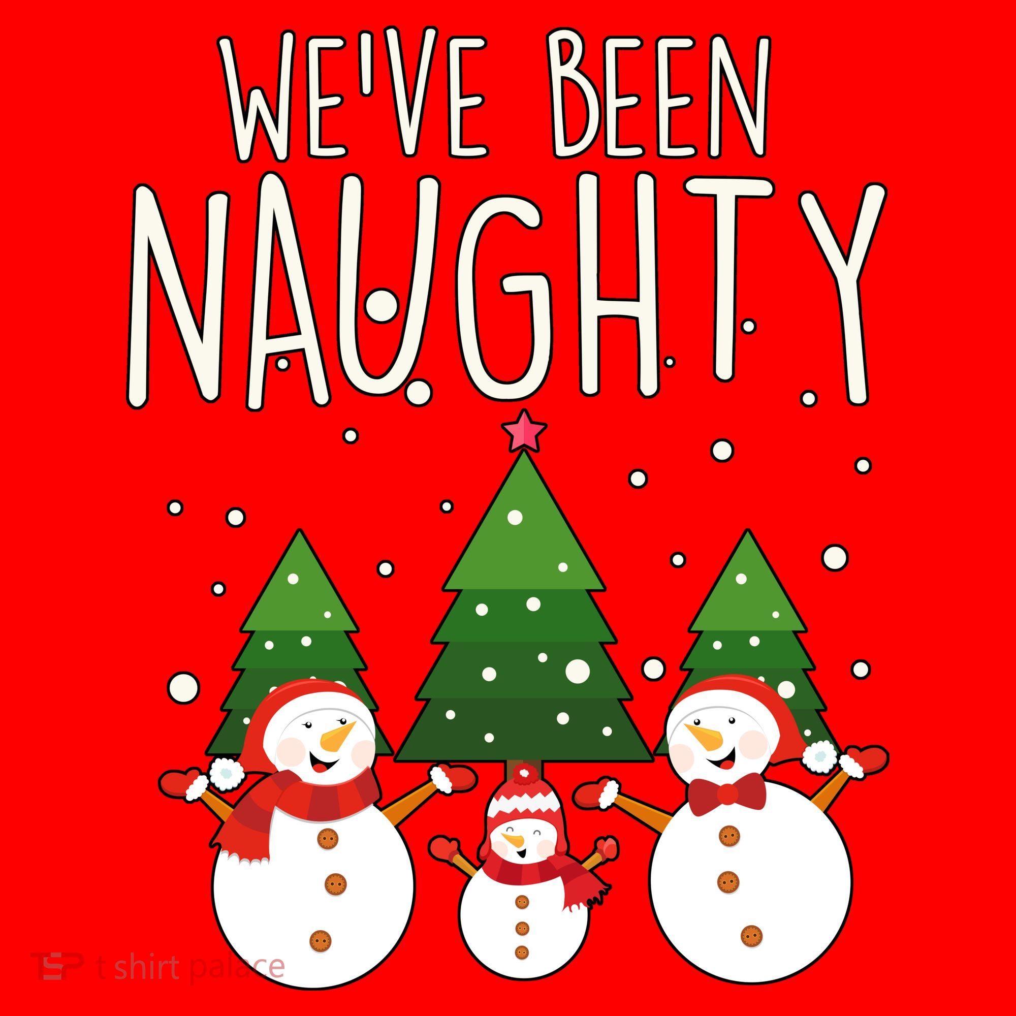 We've Been Naughty Christmas Snowman Santa Hat