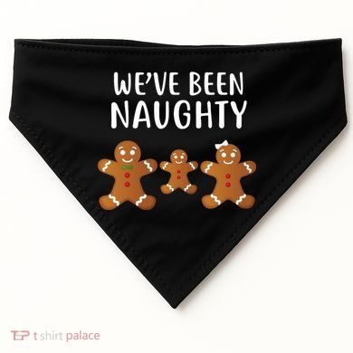 We've Been Naughty Gingerbread USA-Made Doggie Bandana