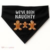 We've Been Naughty Gingerbread USA-Made Doggie Bandana thumb 0