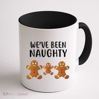 We've Been Naughty Gingerbread Coffee Mug thumb 1