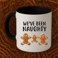 We've Been Naughty Gingerbread Coffee Mug thumb 2