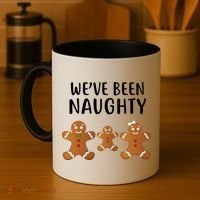 We've Been Naughty Gingerbread Coffee Mug thumb 4
