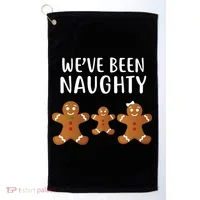 We've Been Naughty Gingerbread Golf Towel thumb 0