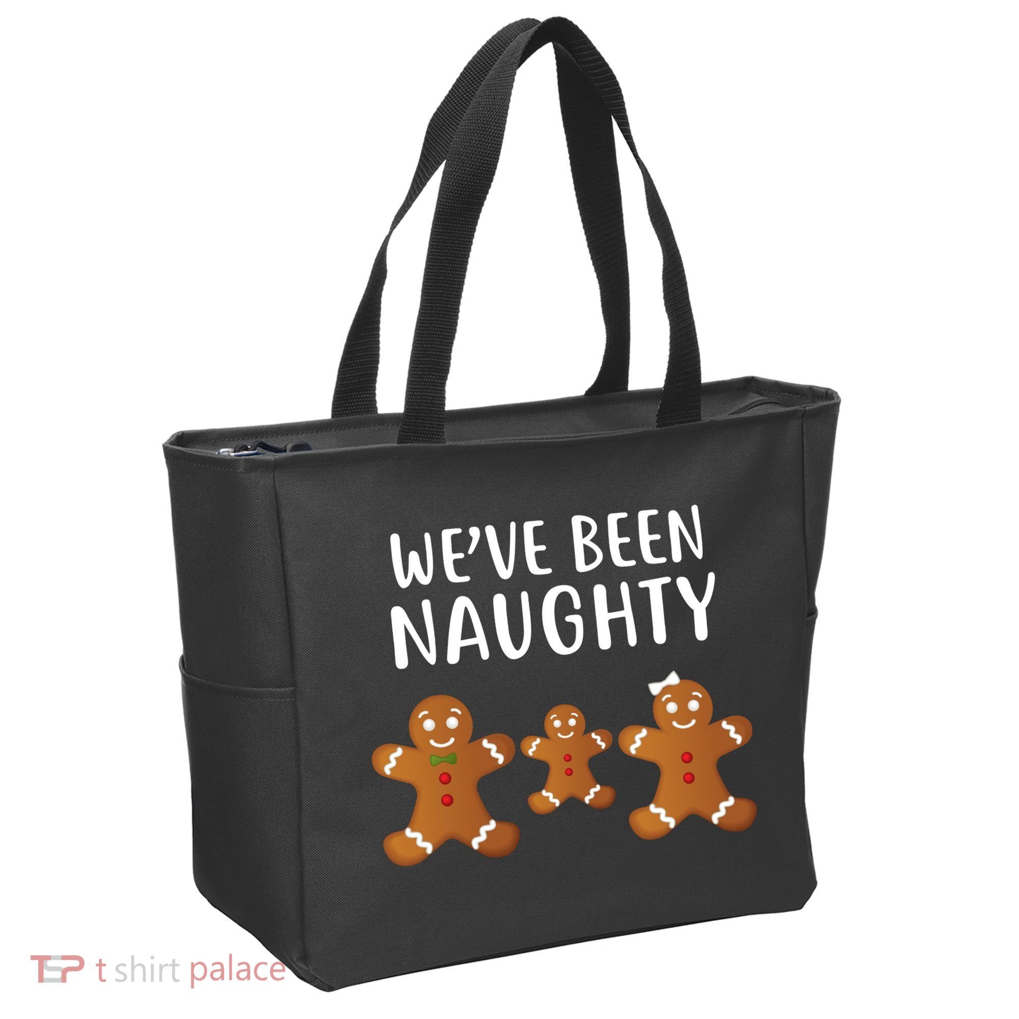 We've Been Naughty Gingerbread Tote Bag