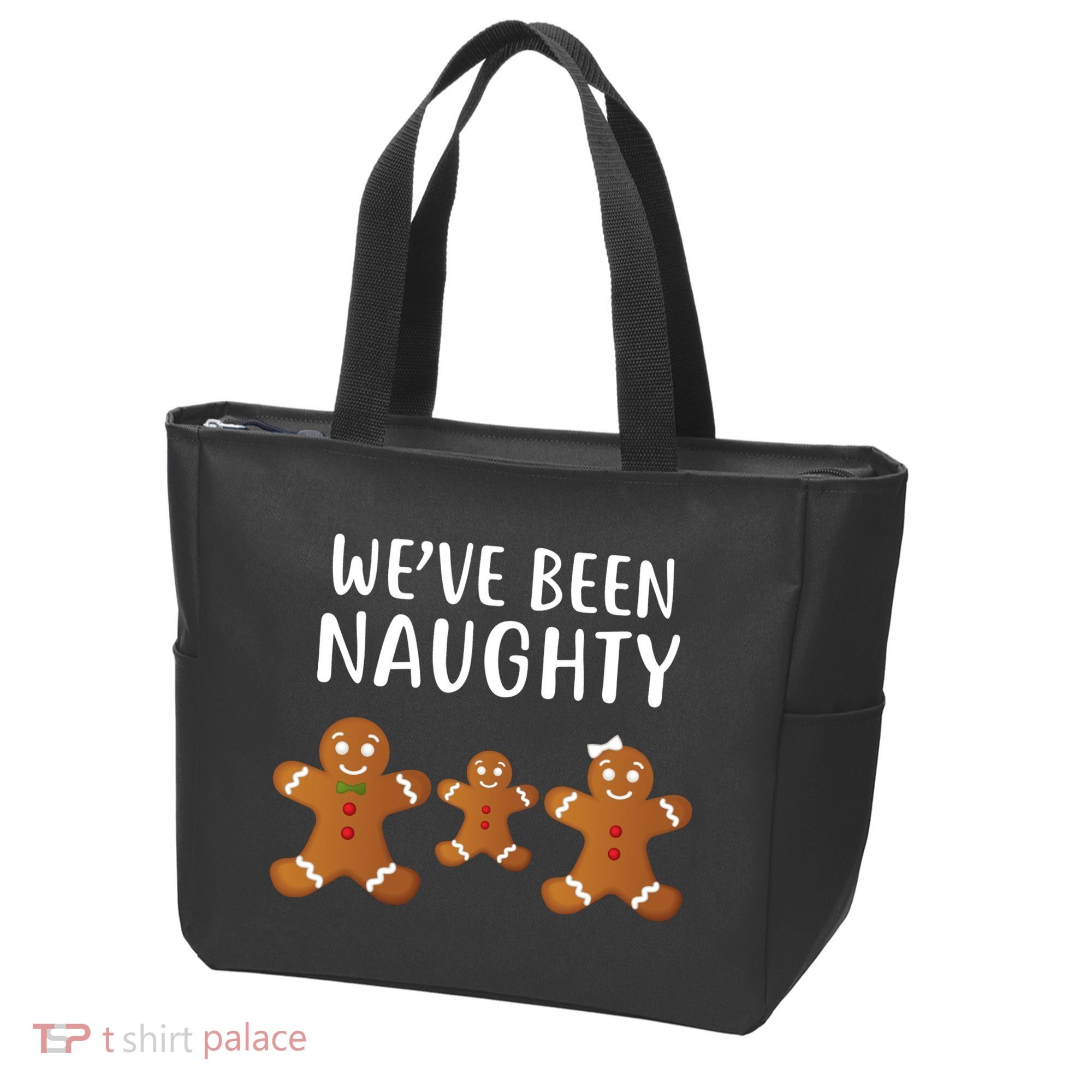 We've Been Naughty Gingerbread Tote Bag