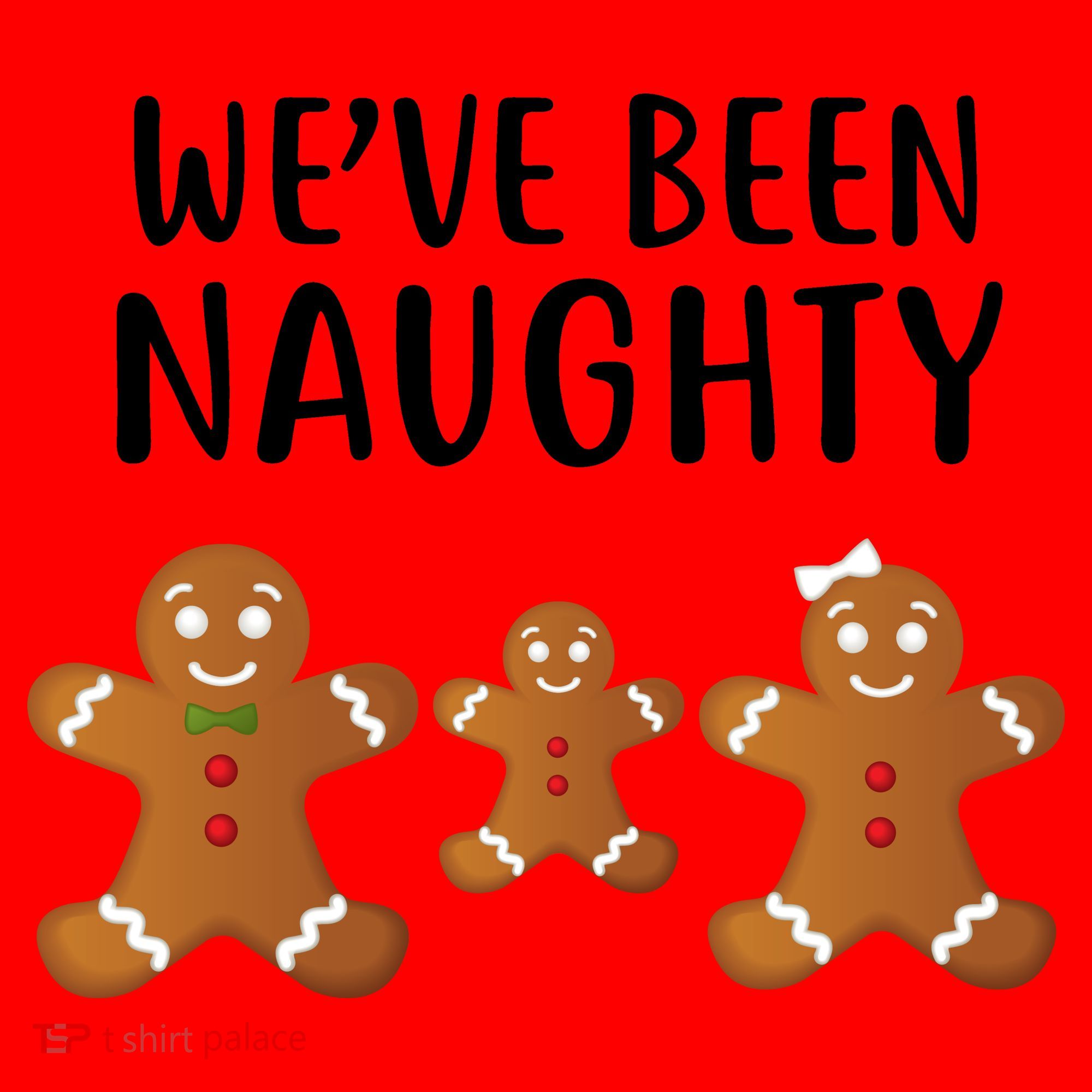 We've Been Naughty Gingerbread Santa Hat