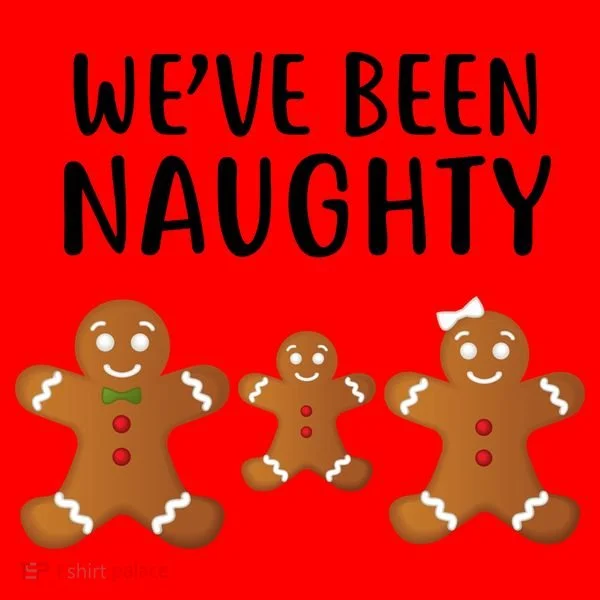 We've Been Naughty Gingerbread Santa Hat