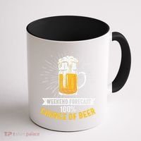 Weekend Forecast 100 Chance Of Beer Beer Gift Beer Lover Coffee Mug thumb 1