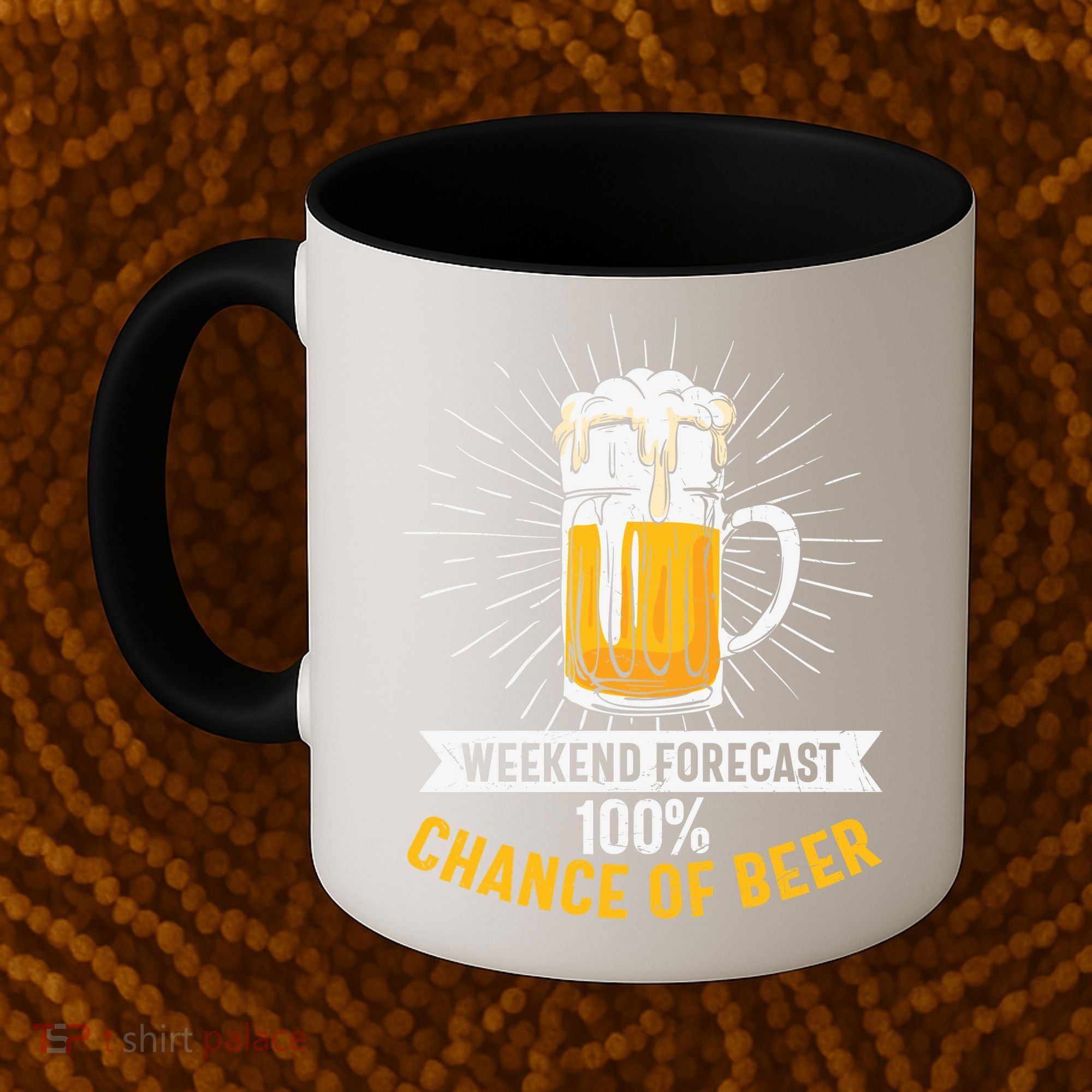 Weekend Forecast 100 Chance Of Beer Beer Gift Beer Lover Coffee Mug