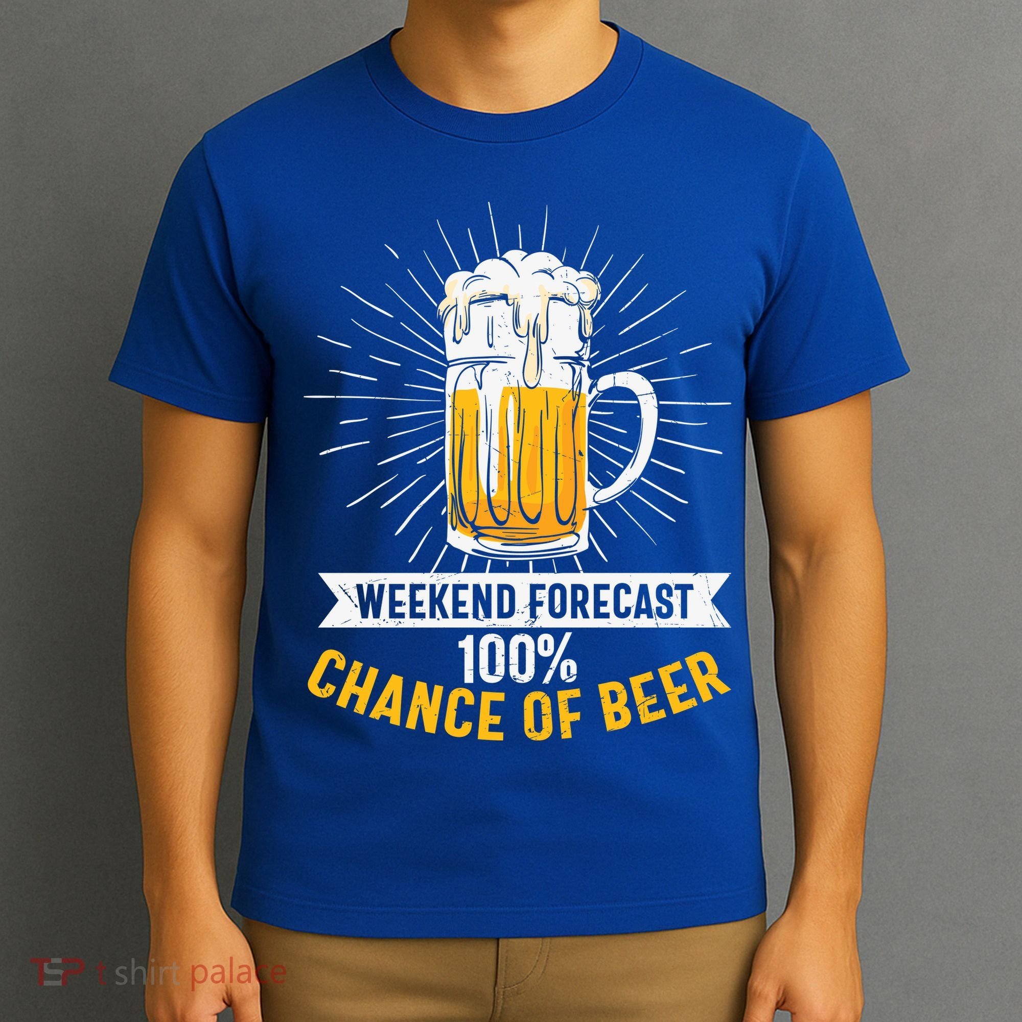 Weekend Forecast 100 Chance Of Beer Beer Gift Beer Lover T-Shirt