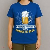 Weekend Forecast 100 Chance Of Beer Beer Gift Beer Lover T-Shirt thumb 4