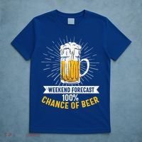 Weekend Forecast 100 Chance Of Beer Beer Gift Beer Lover T-Shirt thumb 5