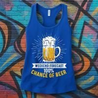 Weekend Forecast 100 Chance Of Beer Beer Gift Beer Lover Women's Tank Top thumb 3