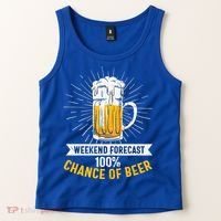 Weekend Forecast 100 Chance Of Beer Beer Gift Beer Lover Tank Top thumb 2