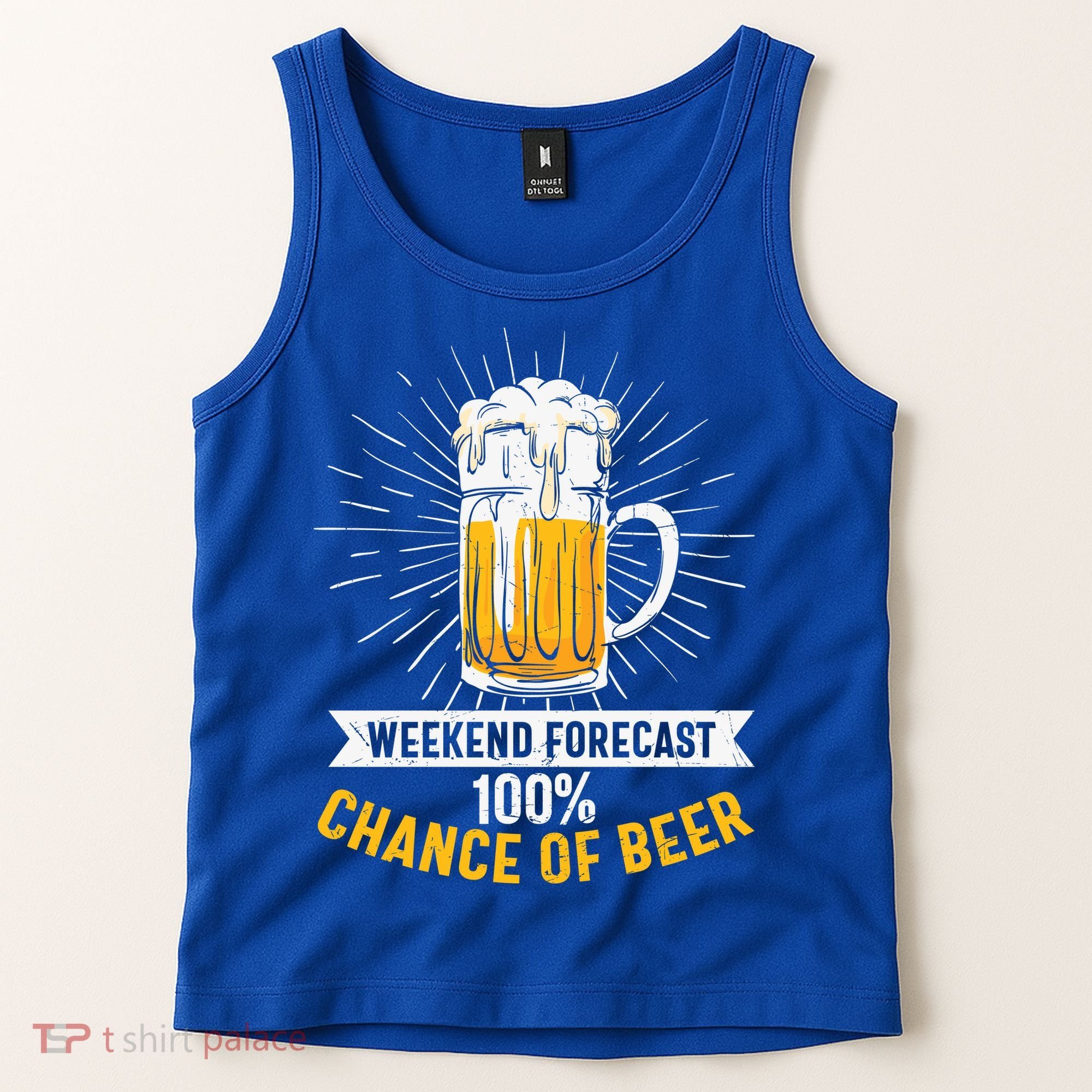 Weekend Forecast 100 Chance Of Beer Beer Gift Beer Lover Tank Top