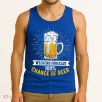 Weekend Forecast 100 Chance Of Beer Beer Gift Beer Lover Tank Top thumb 3