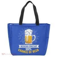 Weekend Forecast 100 Chance Of Beer Beer Gift Beer Lover Tote Bag thumb 0