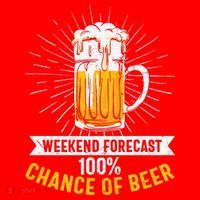 Weekend Forecast 100 Chance Of Beer Beer Gift Beer Lover Santa Hat thumb 1