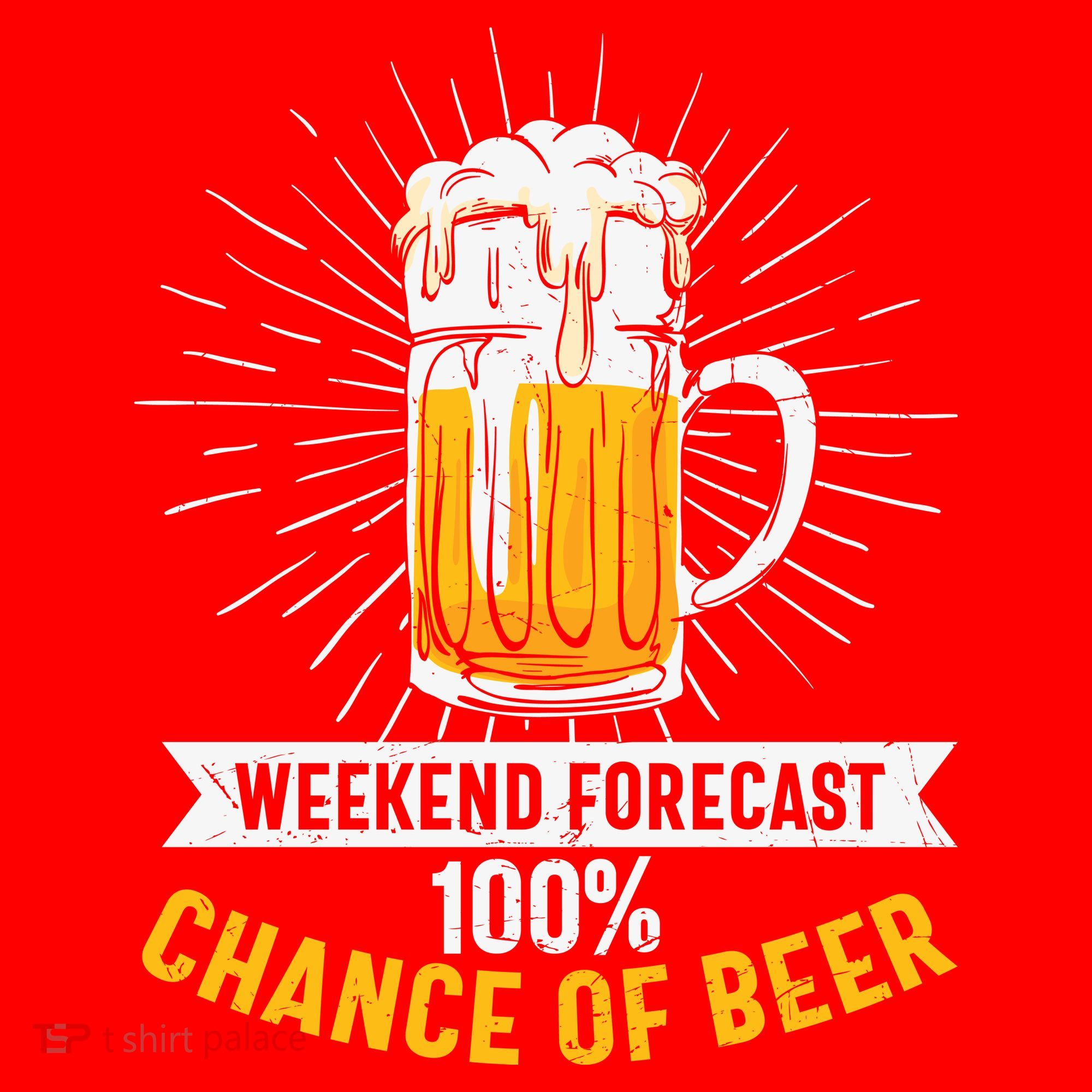 Weekend Forecast 100 Chance Of Beer Beer Gift Beer Lover Santa Hat