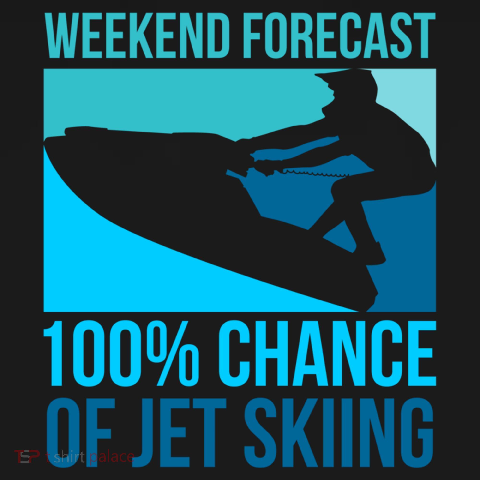 Weekend Forecast 100% Chance Of Jet Skiing Jet Ski Lovers Gift Doggie Tank