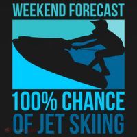 Weekend Forecast 100% Chance Of Jet Skiing Jet Ski Lovers Gift USA-Made Doggie Bandana thumb 2