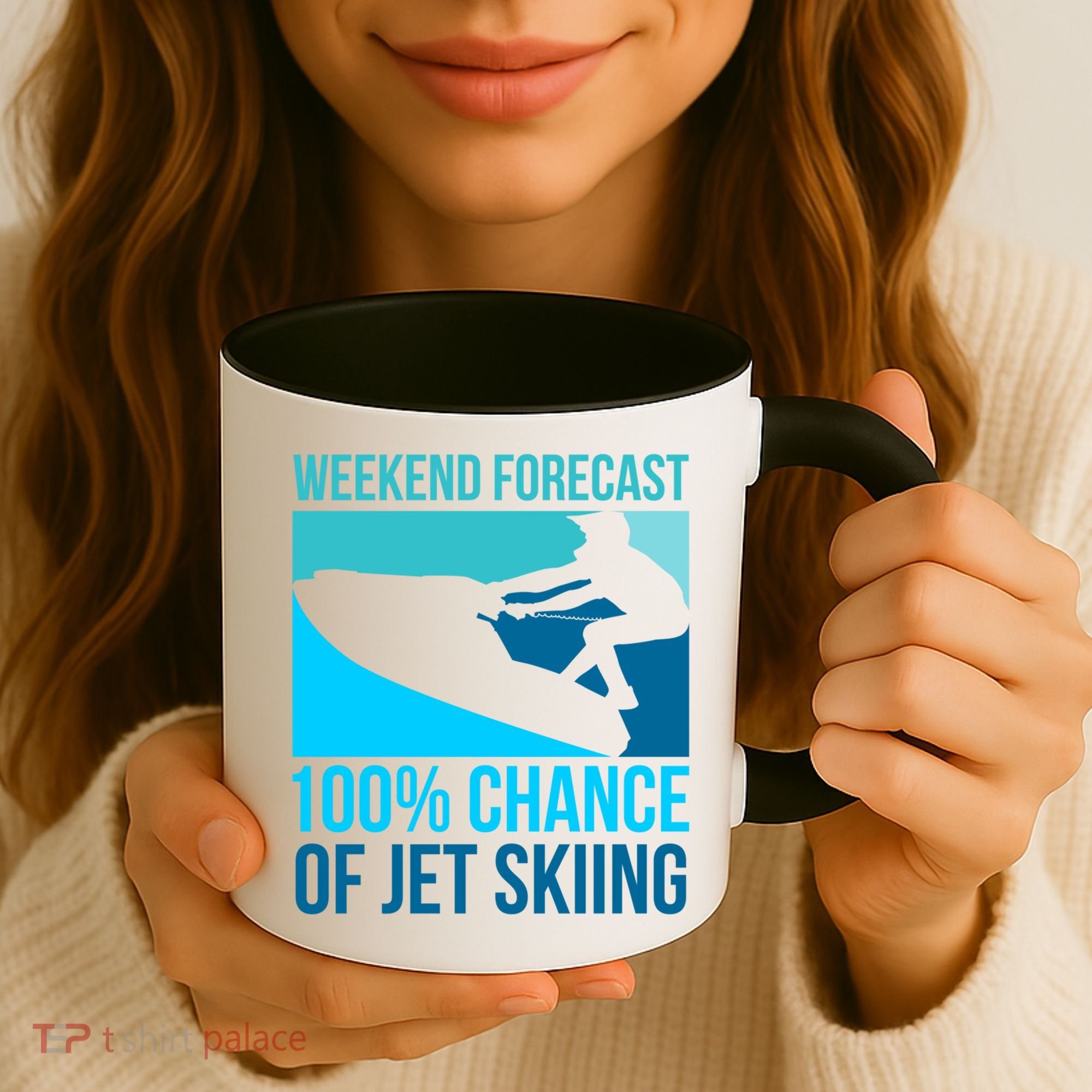 Weekend Forecast 100% Chance Of Jet Skiing Jet Ski Lovers Gift Coffee Mug