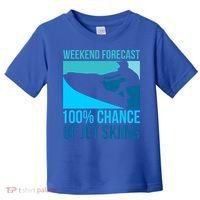 Weekend Forecast 100% Chance Of Jet Skiing Jet Ski Lovers Gift Toddler T-Shirt thumb 0