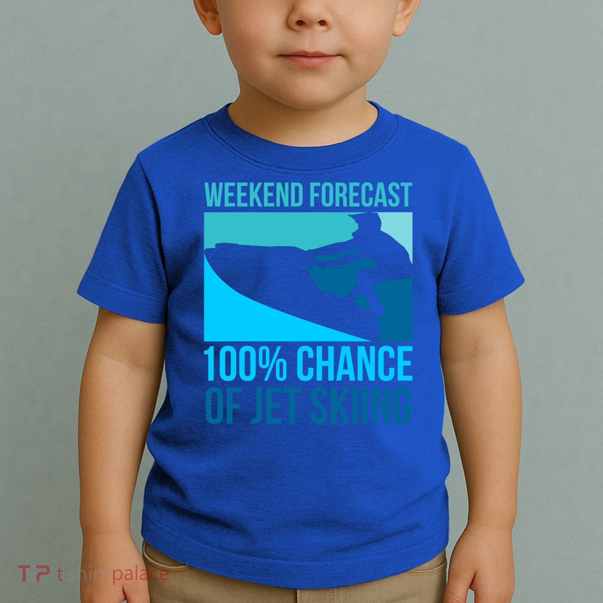 Weekend Forecast 100% Chance Of Jet Skiing Jet Ski Lovers Gift Toddler T-Shirt