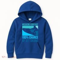Weekend Forecast 100% Chance Of Jet Skiing Jet Ski Lovers Gift Kids Hoodie thumb 0