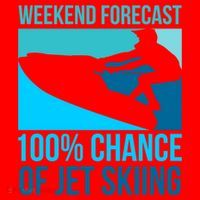 Weekend Forecast 100% Chance Of Jet Skiing Jet Ski Lovers Gift Santa Hat thumb 1