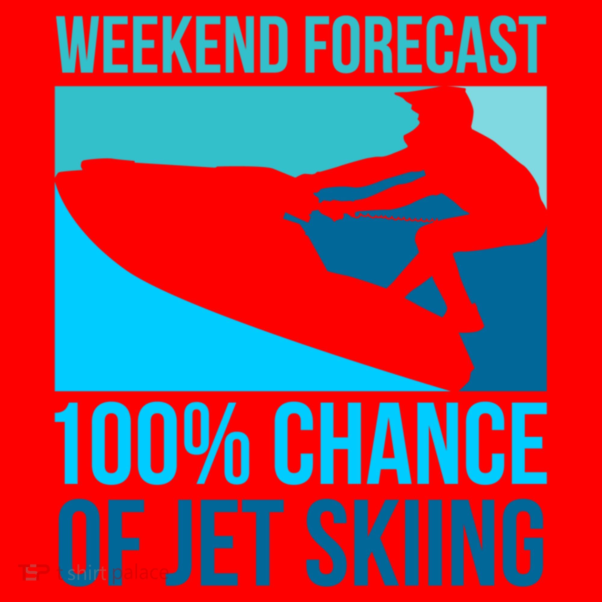 Weekend Forecast 100% Chance Of Jet Skiing Jet Ski Lovers Gift Santa Hat