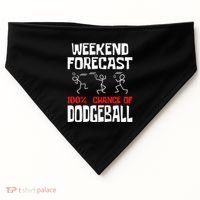 Weekend Forecast 100% Chance Of Dodgeball Dodgeball Player USA-Made Doggie Bandana thumb 0