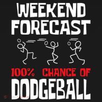 Weekend Forecast 100% Chance Of Dodgeball Dodgeball Player USA-Made Doggie Bandana thumb 2