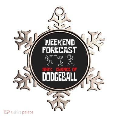Weekend Forecast 100% Chance Of Dodgeball Dodgeball Player Ornament