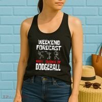 Weekend Forecast 100% Chance Of Dodgeball Dodgeball Player Women's Tank Top thumb 2