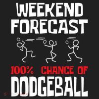 Weekend Forecast 100% Chance Of Dodgeball Dodgeball Player Hat thumb 2
