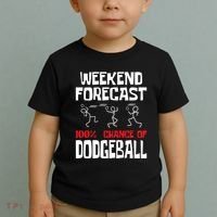 Weekend Forecast 100% Chance Of Dodgeball Dodgeball Player Toddler T-Shirt thumb 2