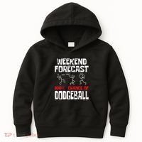 Weekend Forecast 100% Chance Of Dodgeball Dodgeball Player Kids Hoodie thumb 0