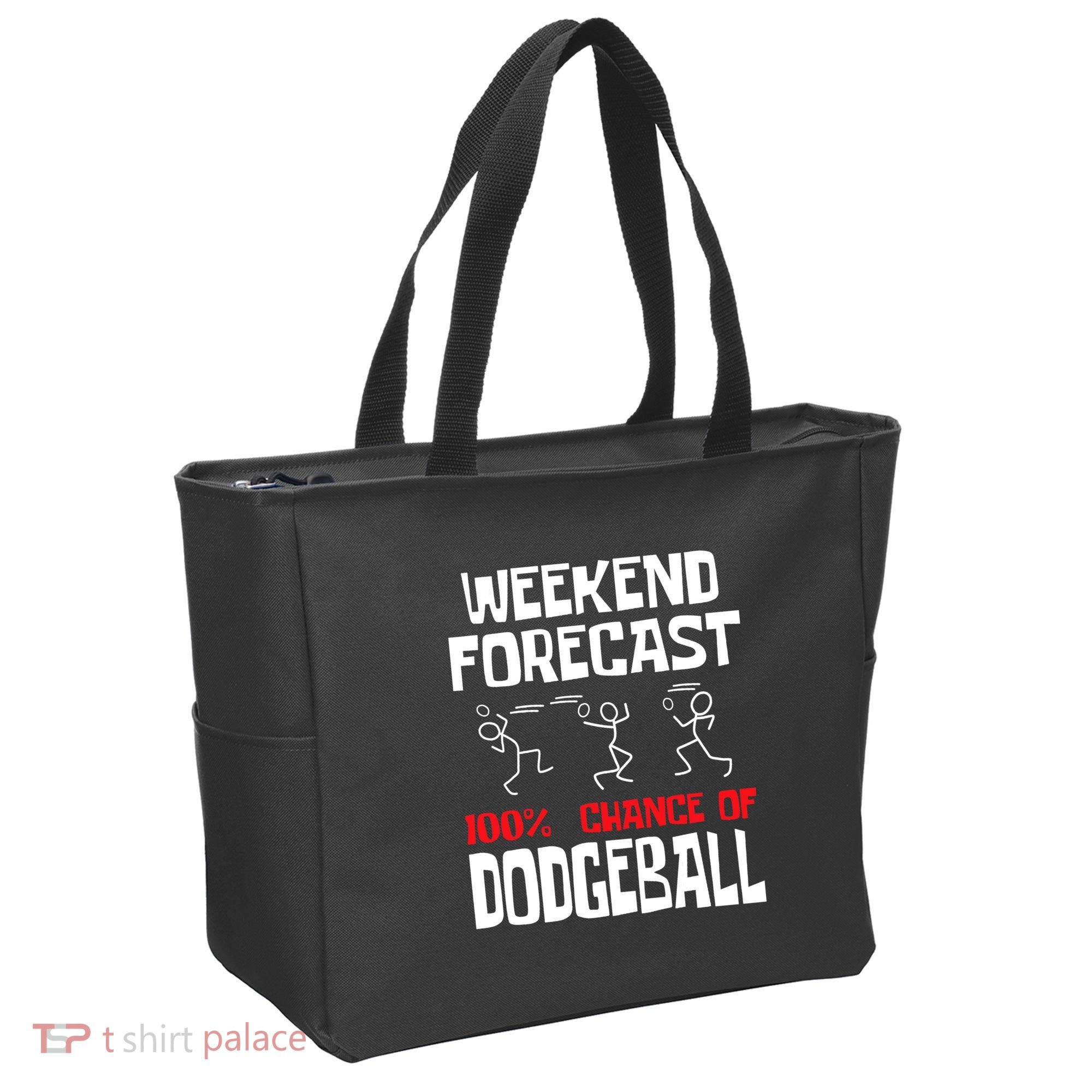 Weekend Forecast 100% Chance Of Dodgeball Dodgeball Player Tote Bag