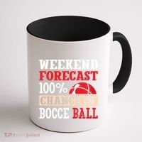 Weekend Forecast 100% Chance Of Bocce Ball Meaningful Gift Coffee Mug thumb 1