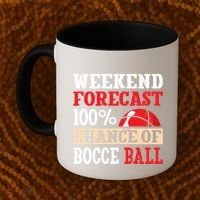 Weekend Forecast 100% Chance Of Bocce Ball Meaningful Gift Coffee Mug thumb 2
