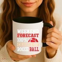 Weekend Forecast 100% Chance Of Bocce Ball Meaningful Gift Coffee Mug thumb 3