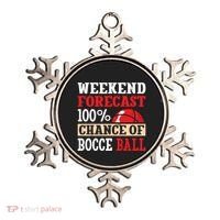Weekend Forecast 100% Chance Of Bocce Ball Meaningful Gift Ornament thumb 0