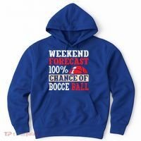 Weekend Forecast 100% Chance Of Bocce Ball Meaningful Gift Hoodie thumb 0