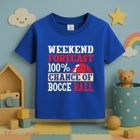 Weekend Forecast 100% Chance Of Bocce Ball Meaningful Gift Toddler T-Shirt thumb 3