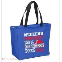 Weekend Forecast 100% Chance Of Bocce Ball Meaningful Gift Tote Bag thumb 2