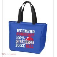 Weekend Forecast 100% Chance Of Bocce Ball Meaningful Gift Tote Bag thumb 3
