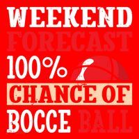 Weekend Forecast 100% Chance Of Bocce Ball Meaningful Gift Santa Hat thumb 1
