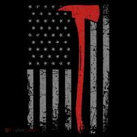 Wildland Firefighter Axe American Flag Thin Red Line Fireman Coaster thumb 2